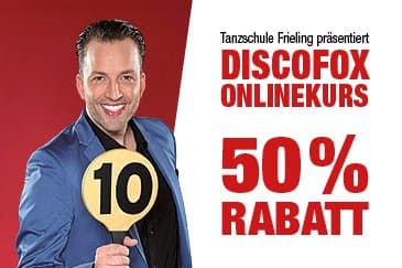 Rabattaktion: 50 % auf den Discofox-Onlinekurs der Tanzschule Frieling mit Roman Frieling